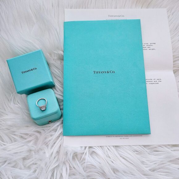 Tiffany & Co. Soleste Cushion Double Halo Diamond Engagement Ring 1.63 ct D VS1 - Picture 9 of 12